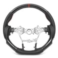thumbnail image 2 of Carbon Fiber Steering Wheel, Shockproof Racing Steering Wheel Red Stitching Finger Ridges  for Hilux Fortuner, 2 of 7