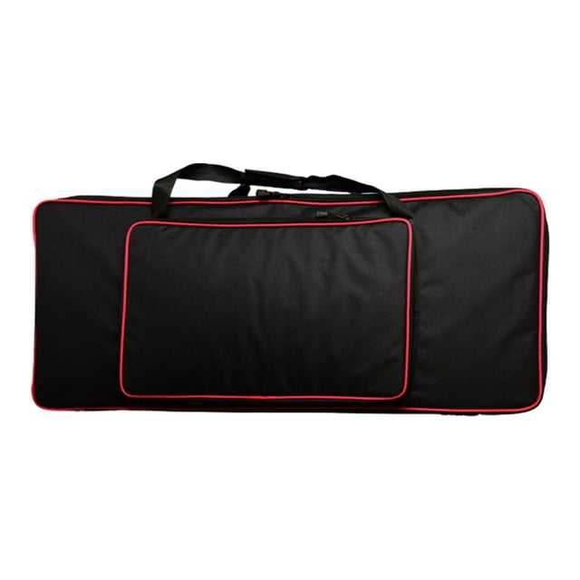 Electronic Piano Case Gig Bag with Handle Padded Concert Storage Case Durable 61 Red edge