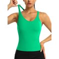 thumbnail image 5 of ANFERRY Ribbed Athletic Tank Tops for Women with Built in Bra Racerback Seamless Scoop Neck Workout Camis Top, 5 of 6