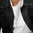 thumbnail image 2 of Stainless Steel Glossy Cross Pendant Necklace, 2 of 2