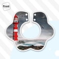 thumbnail image 3 of Bingfone 3d Lighthouse In The Surf Soft Bibs For Baby Boy Girl 360 Rotate Petal Absorbent Bibs Washable For Drooling Teething, 3 of 9