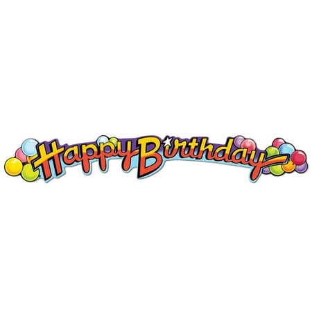Club Pack of 12 Multi Colored Happy Birthday Streamer 
