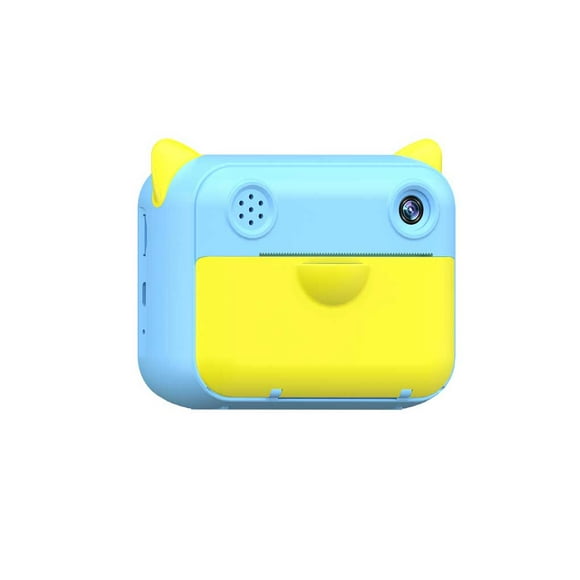 Baohd Instant Camera No Ink Print Toy Digital Cameras Dual Lens Photography Video Tool Cute Portable Lightweight Printing Picture Toys Blue