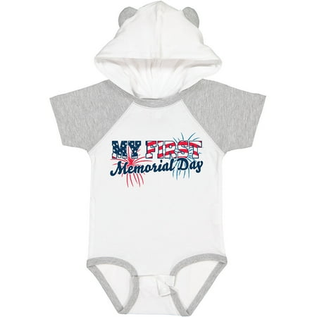 

Inktastic My First Memorial Day with Fireworks Gift Baby Boy or Baby Girl Bodysuit