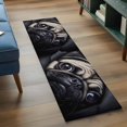 thumbnail image 3 of 2'x6' Rug Runners for Hallways Kitchen, Cute Dog Non Slip Entryway Beside Floor Carpet Runner, Black Pet Retro Picture Washable Laundry Room Bedroom Throw Rugs Mat for Family Pet, 3 of 8