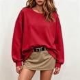 thumbnail image 2 of Oversized Crewneck Sweatshirt Women 2026 Fall Comfort Colors Sweatshirt Casual Long Sleeve Fleece Pullover Sweaters,S, 2 of 8
