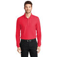 thumbnail image 5 of Zfeel Men's Short Sleeve Polo Shirt Breathable T-Shirt 60Cotton/40Polyester Polo collar Three-Button Shirt, Cherry Red 3XL, 5 of 5