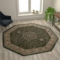 thumbnail image 2 of Flash Furniture Portman Collection Octagonal Traditional Beige, Green Area Rug, 7' x 7', 2 of 5