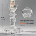 thumbnail image 3 of Juego de 6 portavelas Simeitol con forma cónica de vidrio transparente, 3 of 7