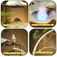 thumbnail image 4 of Practisol Tabletop Water Fountains Indoor Waterfall Fountains Bird LED Light Ring Backflow Incense Burner Mist Pump Indoor Zen Relaxation for Office, Living Room, or Bedroom, 4 of 7