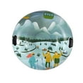 thumbnail image 2 of Heavy-Duty Inflatable Snow Tube & Snow Sled - Cold-Resistant Wear-Resistant Winter Outdoor Snow Toy - Family-Friendly for Snowy Hills Backyard Camping Trips, 2 of 8