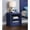 Blue, variant on 21" Wide Vanity Stool with Soft Seat / Simple Design for Modern Interiors