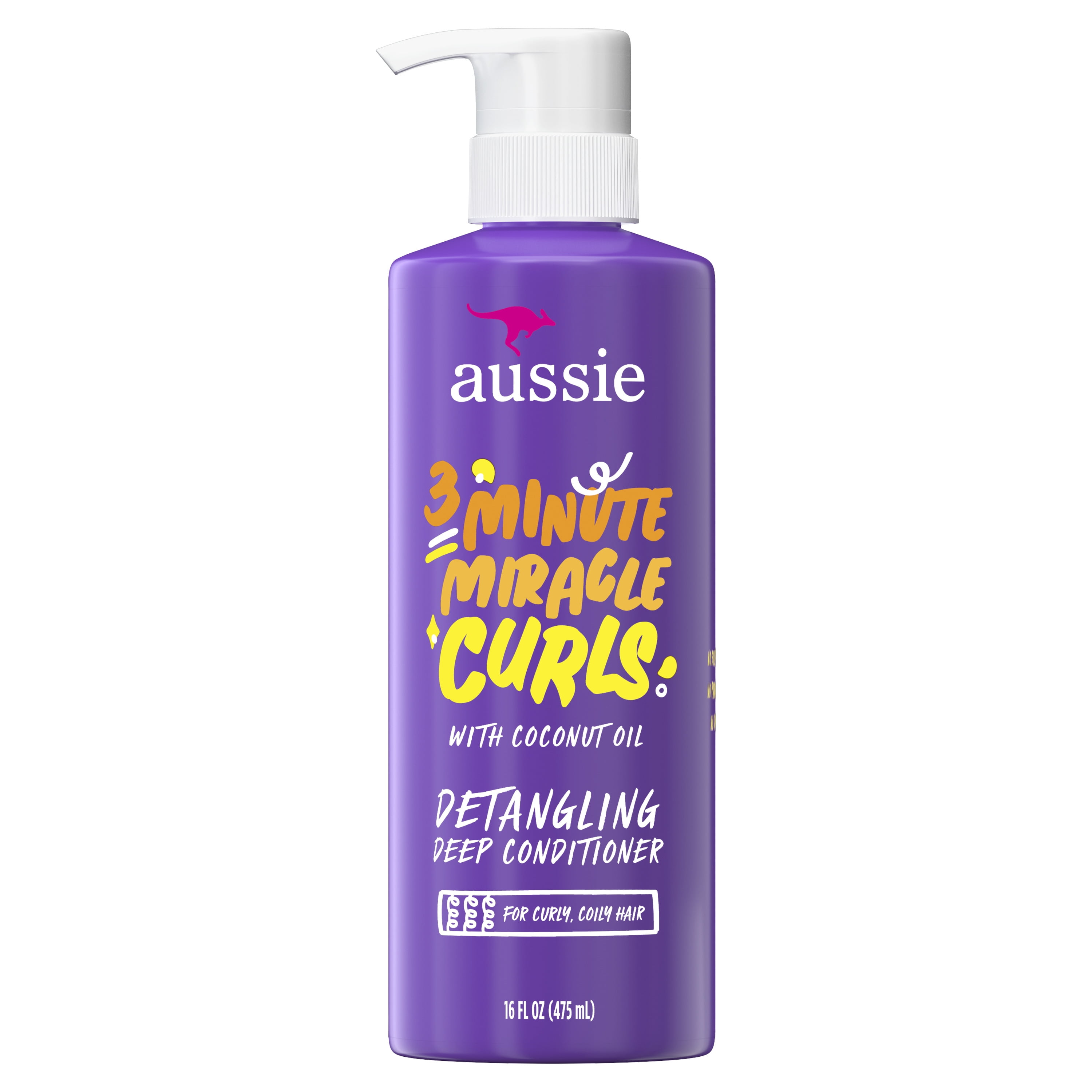 Aussie 3 Minute Miracle Curls Conditioner, for All Hair Types, Paraben Free, 16 fl oz
