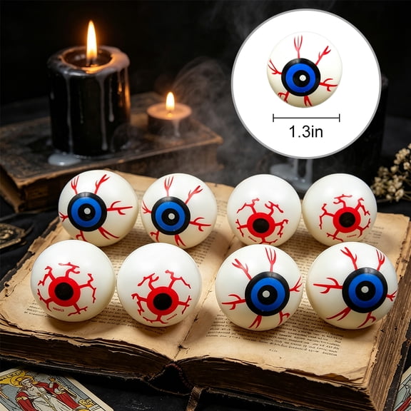 Halloween Fake Eyeballs, Fake Eye Ball Props for Indoor Halloween Decor & Party Goody Bag Fillers, 40PCS 1 Inch Plastic
