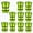 Neon Green, variant on Toptie 5 Pockets High Visibility Zipper Front Safety Vest with Reflective Strips Uniform Vest, Pack of 10-Neon Green-S