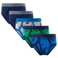 thumbnail image 4 of WUANDIXFA Potty Training Underwear for Boys 4 Pack for 10-12 Years, Soft Organic Cotton Seamless Briefs for Toddler Little Kid Boys Blue,10-12 Years, 4 of 9