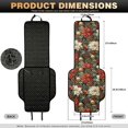 thumbnail image 7 of CHAQLIN Christmas Poinsettia Pattern All Season Comfort Car Seat Covers for SUV, Polyester Fabric Machine Washable Car Front Seat Covers Quilted Protective Cover, 7 of 7