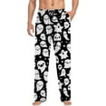 thumbnail image 6 of SJLDQY Mens Halloween Pajamas Pants Wide Leg Pjs Trousers for Men Hallowmas Pumpkin Ghost Elastic Waist Homewear Loungewear With Pocket, 6 of 6