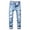 Blue, variant on Adeawade Jeans For Mens Stretch Slim Fit Jeans Ripped Distressed Straight Leg Denim Pants Stretch Motorcycle Jeans Trousers Leisure Clothes 32 Dark Blue