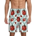 thumbnail image 2 of Rocae Insects for Men's Soft Sleep Pajama Shorts, Waistband and Pockets, 2 of 9