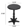 thumbnail image 5 of GDF Studio 16" Round Small End Table, Modern Wooden Pedestal Side Table, Vintage Accent Nightstand, Black, 5 of 9