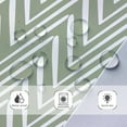 thumbnail image 6 of Stall Small Sage Green White Chevron Shower Curtain Boho Modern Striped Geometric Herringbone Simple Contemporary 36Wx72H Inch Neutral Fabric Decor Bathroom Polyester Waterproof 7 Pack Hooks, 6 of 6