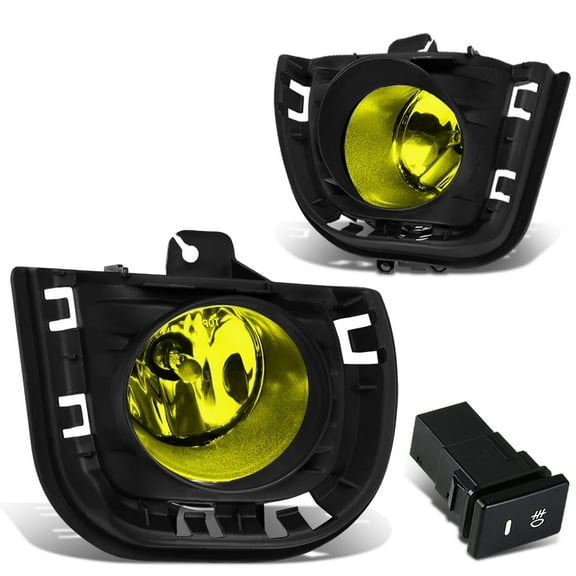 DNA Motoring FL-ZTL-192-AM For 2014 to 2016 Scion tC AGT20 Pair Front Bumper Driving Fog Light Lamp Bezel Switch Amber Lens 15