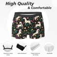 thumbnail image 2 of Men's Boxer Briefs, Cartoon Cute Horse Flower Plant Soft Comfy Mens Underwear Boxer Briefs Breathable With Widen Waist, 2 of 7