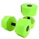 thumbnail image 2 of Mancuernas de agua espuma EVA para aeróbic en aqua - Equipamiento de fitness de piscina flotante de dos paquetes azul/verde para adultos, 2 of 5