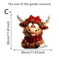 thumbnail image 2 of Christmas Cute Little Calf Window Stickers – Adorable Farm Animal Holiday Decals for Home Office Window Christmas Decor Easy Apply Removable No Residue Winter Festive Decoration, 2 of 2