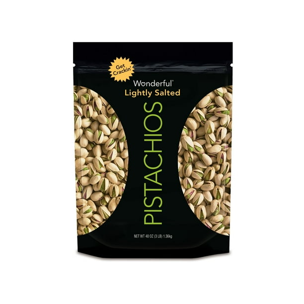 Branded Wonderful Roasted Lightly Salted Pistachios (48 oz.) Pack of 1