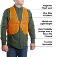 thumbnail image 6 of Allen Company Mesh Hunting Vest, Quiet & Lightweight, One Size Fits Most, High Visibility Orange, 6 of 10