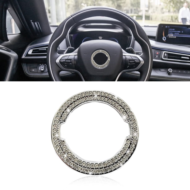 Sidaley Pegatinas para el centro del volante del coche, pegatinas de decoración para camiones y vehículos con de cristal de diamantes de Automoción decorativa y accesorios Sidaley BFH000621-00
