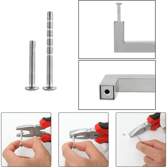 5 Pack 4-1/2 Inch Brushed Nickel Cabinet Pulls Square Cabinet Handles - Modern Kitchen Cabinet Handles Stainless Steel Cabinet Hardware for Drawer, Cupboard