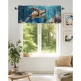 thumbnail image 6 of Ocean Turtle Valances for Windows Coral Retro Valance Rod Pocket Light Filtering Short Window Treatments Curtains for Kitchen Bathroom Living Room Bedroom, 1 Panel, 42 x 18 Inch, 6 of 7