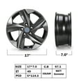 thumbnail image 2 of 4-Pack 17" Replacement Wheel Rim for Hyundai Elantra 2021-23, 17 x 7 inch Alloy Rim 52910AA300 ET49, 2 of 13