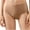 Brown, variant on Women's Seamless High Waisted Brief Solid Color Hip Lifting Slim Breathable Soft Comfortable Plus Size Panties