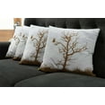 thumbnail image 5 of Ambesonne Animal Throw Pillow Cover 4 Pack, Owl Autumn Tree Branch, 18", Chocolate Pale Blue, 5 of 5