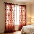 thumbnail image 7 of Aoznliie Bohemian Curtains, Semi Blackout Geometric Print Curtains for Living Room Bedroom, Boho Window Curtain with Grommets, 85x52in, 7 of 7