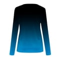 thumbnail image 5 of Soft T Shirts for Women Long Sleeve V Neck Plain Tshirts Casual Loose Fit Tunic Tops Spring Fall Basic Tees (3X-Large, Blue 02), 5 of 5
