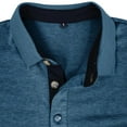 thumbnail image 5 of FhsagQ Chemises pour Hommes Chemises Rouges Comfortsoft Homme Été et Printemps Couleur Unie Col à Revers Manches Courtes Boutonné Rayé Chemise Surdimensionnée Haut Chemises Respirantes pour Hommes Coton Super Ajusté Bleu G, 5 of 5