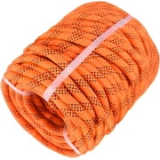 Double Braid Polyester Rope Pulling Rope Tree Cutting Ropes Multipurpose Bull Rigging 1/2 Inch x 100 Feet Orange