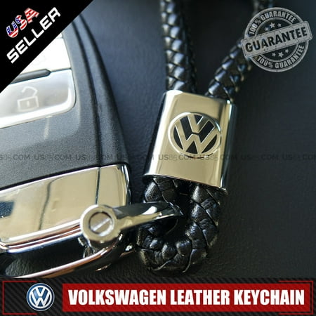 Alloy Metal Main Rotor - Volkswagen Car Logo Emblem Key Chain Metal Alloy Leather Gift Decoration Accessories