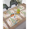thumbnail image 3 of Easter Placemats Set of 6, Gnome Bunny Eggs Tulip Placemat for Dining Table Decorations, Carrot Butterfly Place Mats, Spring Table Mats for Kitchen Dinner Seasonal Holiday Party Decor, 3 of 6