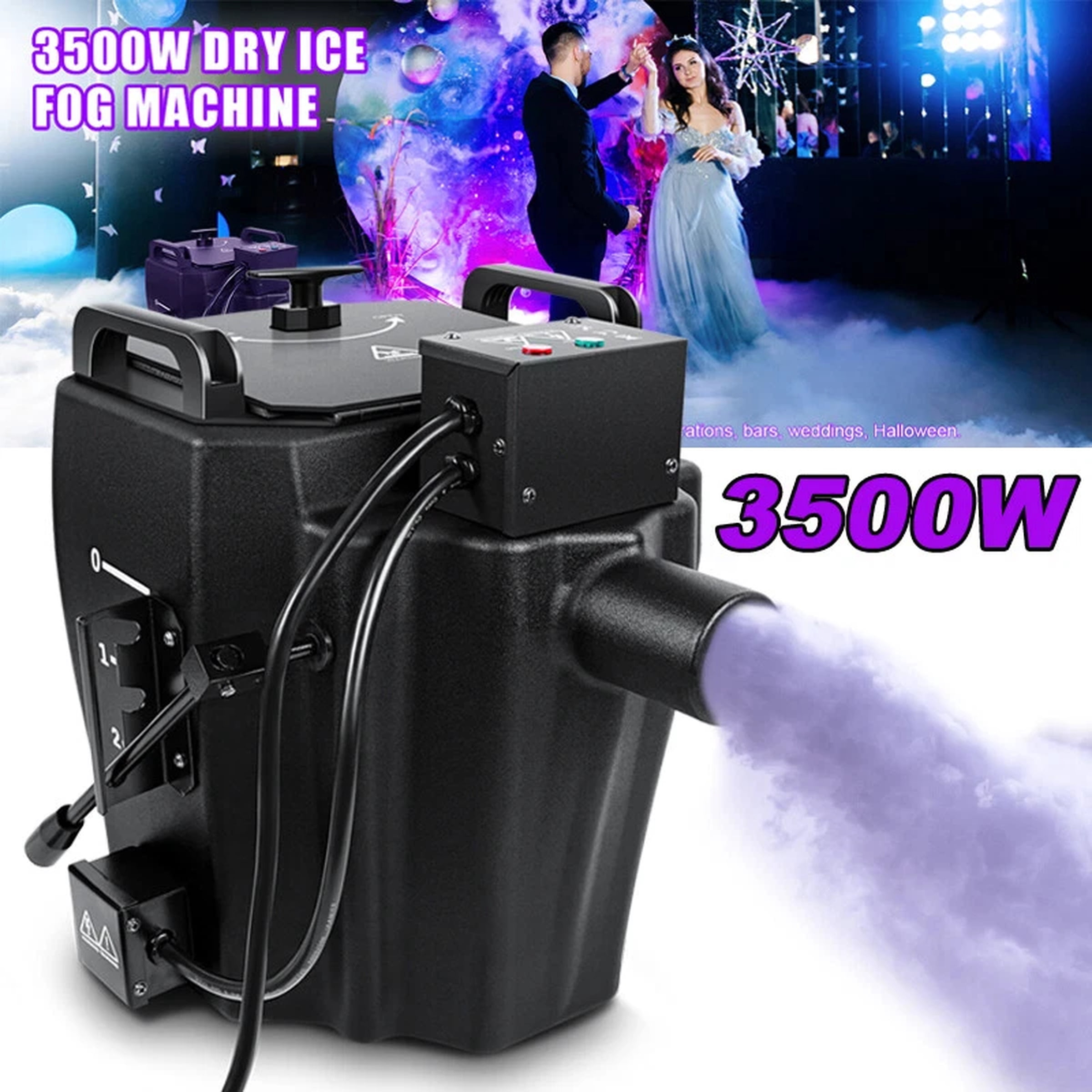 3500W Dry Ice Fog Machine Low Lying Smoke Machine Stage Effect For Wedding XMAS