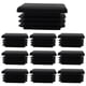 thumbnail image 2 of Square Plastic Plug Tubing Post End Cap Chair Glide 10pcs Black Plastic Square Plugs, 2 of 3