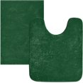 thumbnail image 3 of Coolnut Dark Green High Absorbent U-Shaped Contour Toilet Rugs Machine Washable,24"x20", 3 of 7