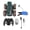 Green, variant on BIMZUC Amphibious RC Stunt Car Gesture Sensor 2.4Ghz Remote Control Crawler Toy with Cool Lights Blue