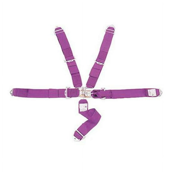 Crow 11005 Bolt-In 5-Point Racing Harness, Pull Down, Purple