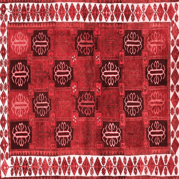 Ahgly Company Indoor Square Persian Red Traditional Area Rugs, 6' Square